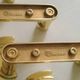 1 out of 12 pcs. Postmodern italian designer sottsass brass wall coat hooks