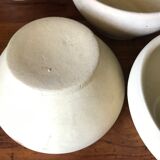 3 enamelled sandstone bowls 17cm