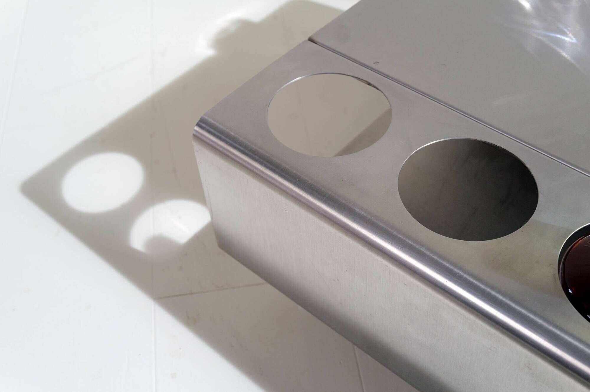 Coffee table/bar in stainless steel, France 1970