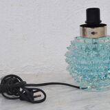 Rare blue table lamp in rostrato Murano glass vase for Barovier & Toso, 1950s