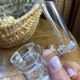 Knife rests, flower vases and candle holders in blown glass.