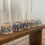 Set of 7 ceramic candle holders