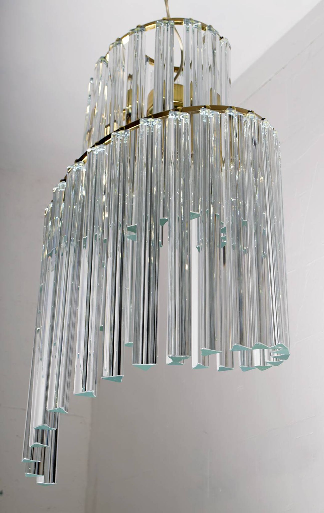 Pia Guidetti Crippa Mid-Century Modern Italian Murano Chandelier for Lumi