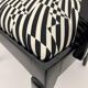 Art Deco Armchairs in Black Lacquer and Black-Creme Fabric, 1925