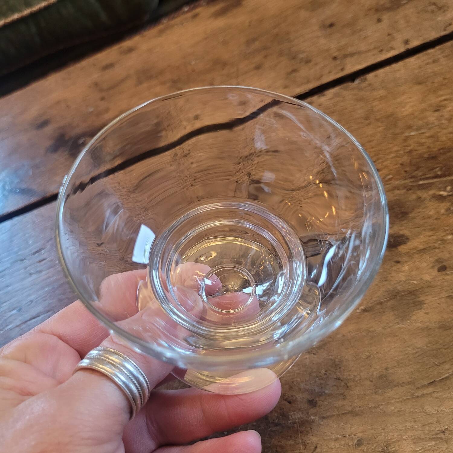 4 pressed glass cups – France – 1950s–1960s