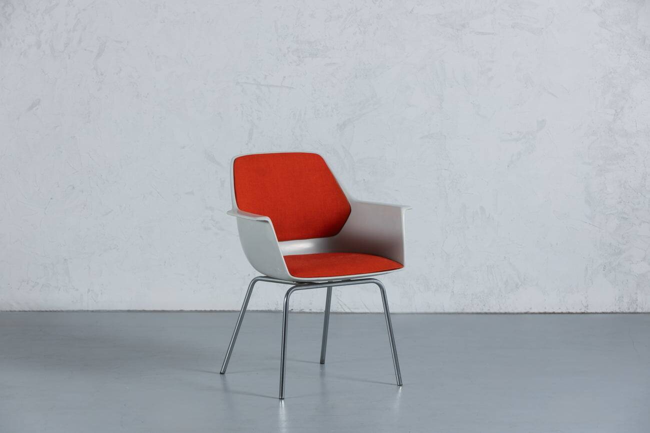 Vintage Space Age Orange Dining Chair, Italy, 1970’s