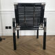 PAIR OF BAMBOO AND CHROME ARMCHAIRS, 1970's