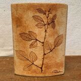 Ceramic Vase Vallauris Raymonde Leduc Herbarium Vintage
