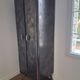 1960s factory infirmary metal cabinet with ball feet and compass.