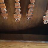 Wooden display stand with support