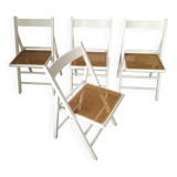 Set of 4 folding chairs, can.