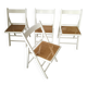 Set of 4 folding chairs, can.