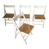 Set of 4 folding chairs, can.