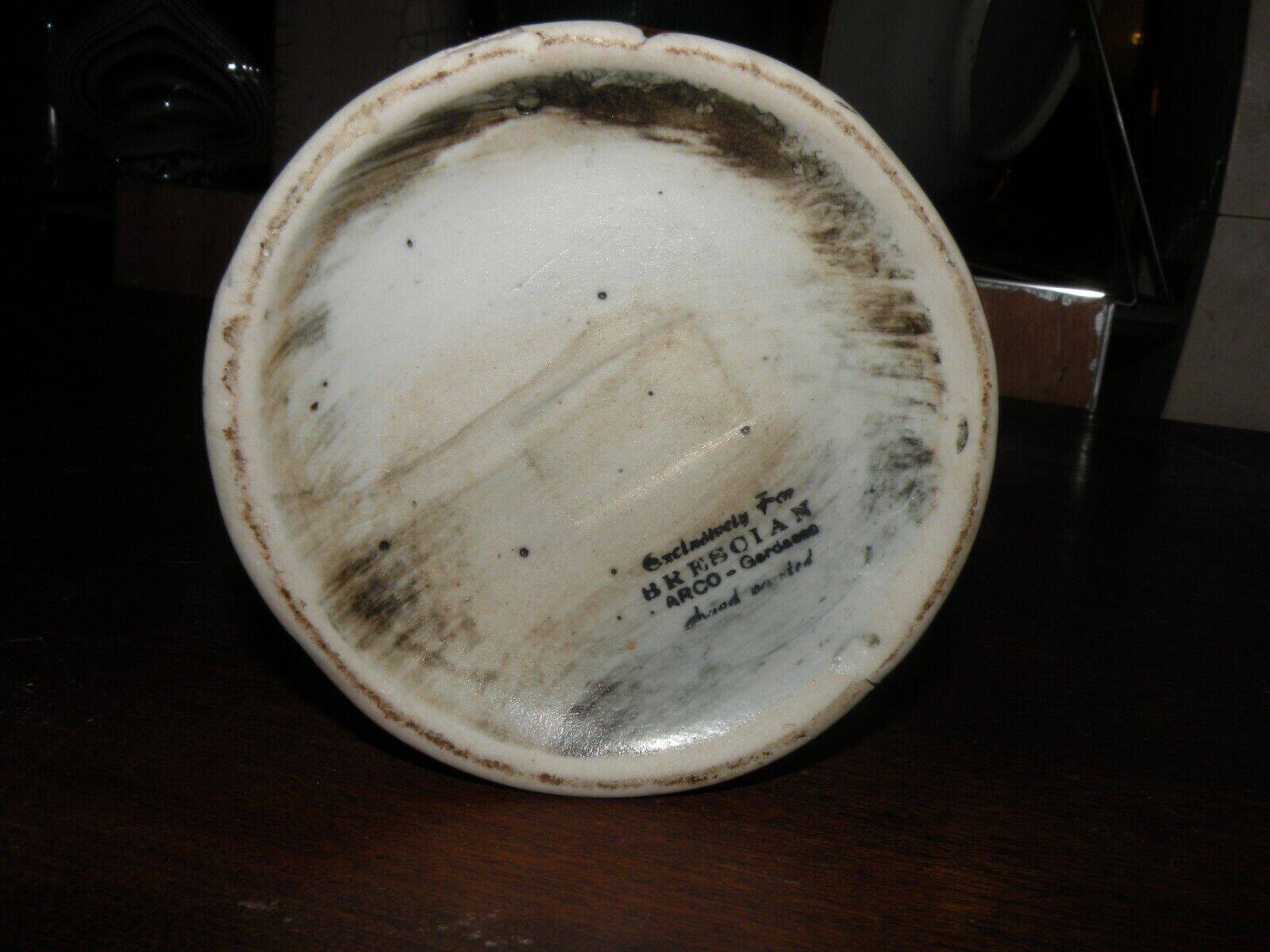 Italian Ceramic Brescian Arco Gardasse Candlestick 1970