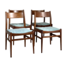 Ensemble de 4 chaises vintage scandinaves