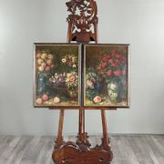 Paintings, Pair of still lifes with flowers by Angelo Zoffoli (1860–1910)