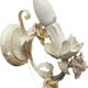 Set von 2 Shabby Chic Wandlampen Tole Schmiedeeisen Porzellan Rosen Blumen