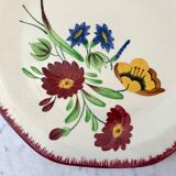 Pie dish Pexonne hand painted model "Ophelia" 40s