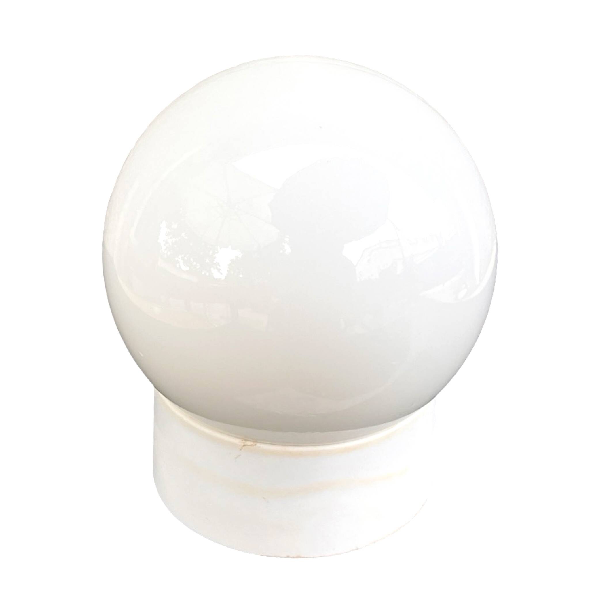 White spherical wall lamp, Elektrosvit Nové Zámky, Czechoslovakia, 1960s.