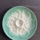 Niderviller sea-green earthenware oyster plates, set of 10 + dish