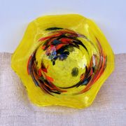 Mid Century Center Multicolored Table Bowl Murano Glass