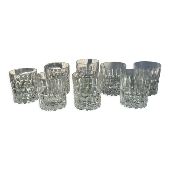 Cut crystal whisky glasses