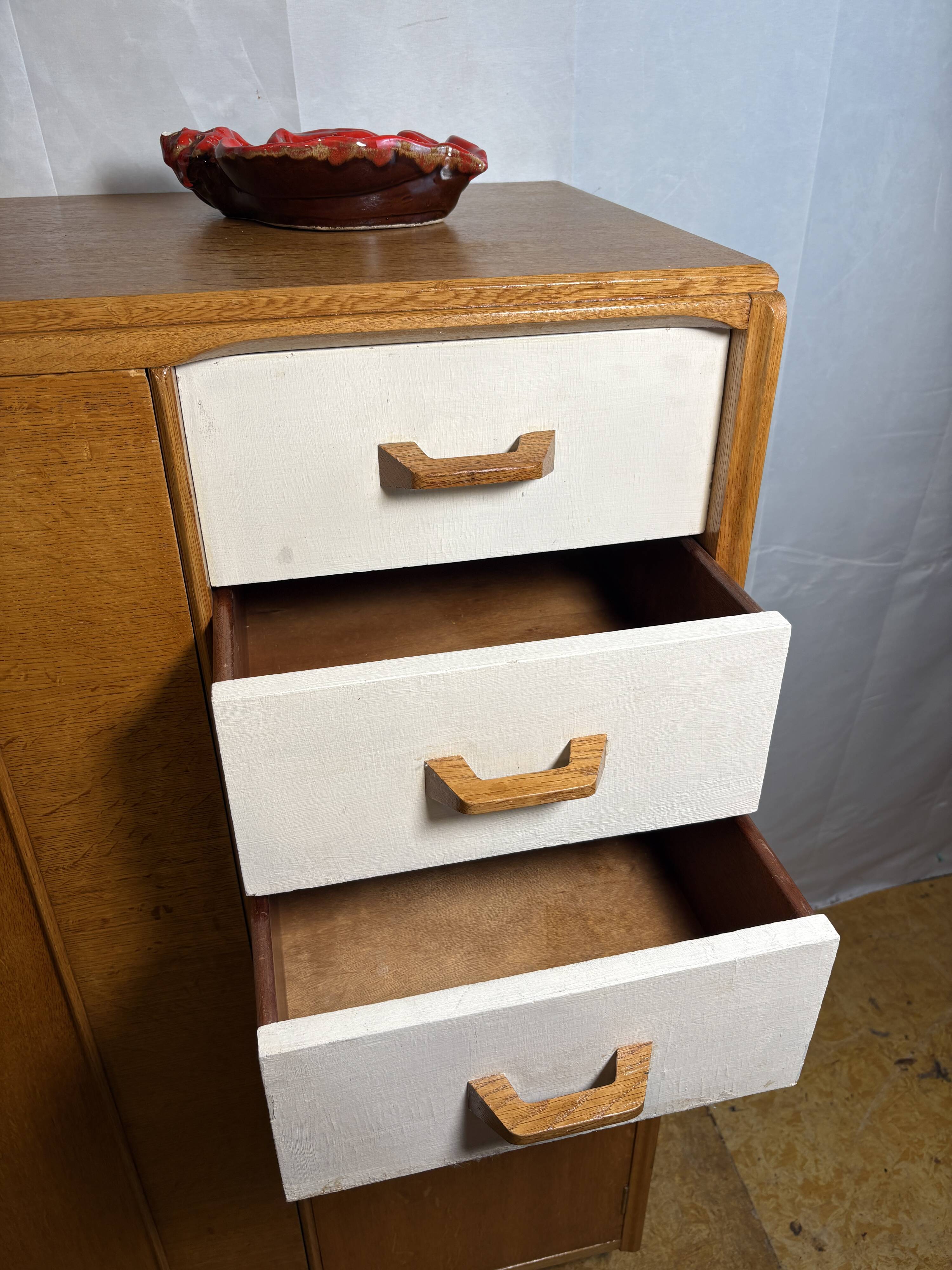 Rare Vintage G-Plan E. Gomme Oak Compactum Gentleman’s Wardrobe c.1950–1960