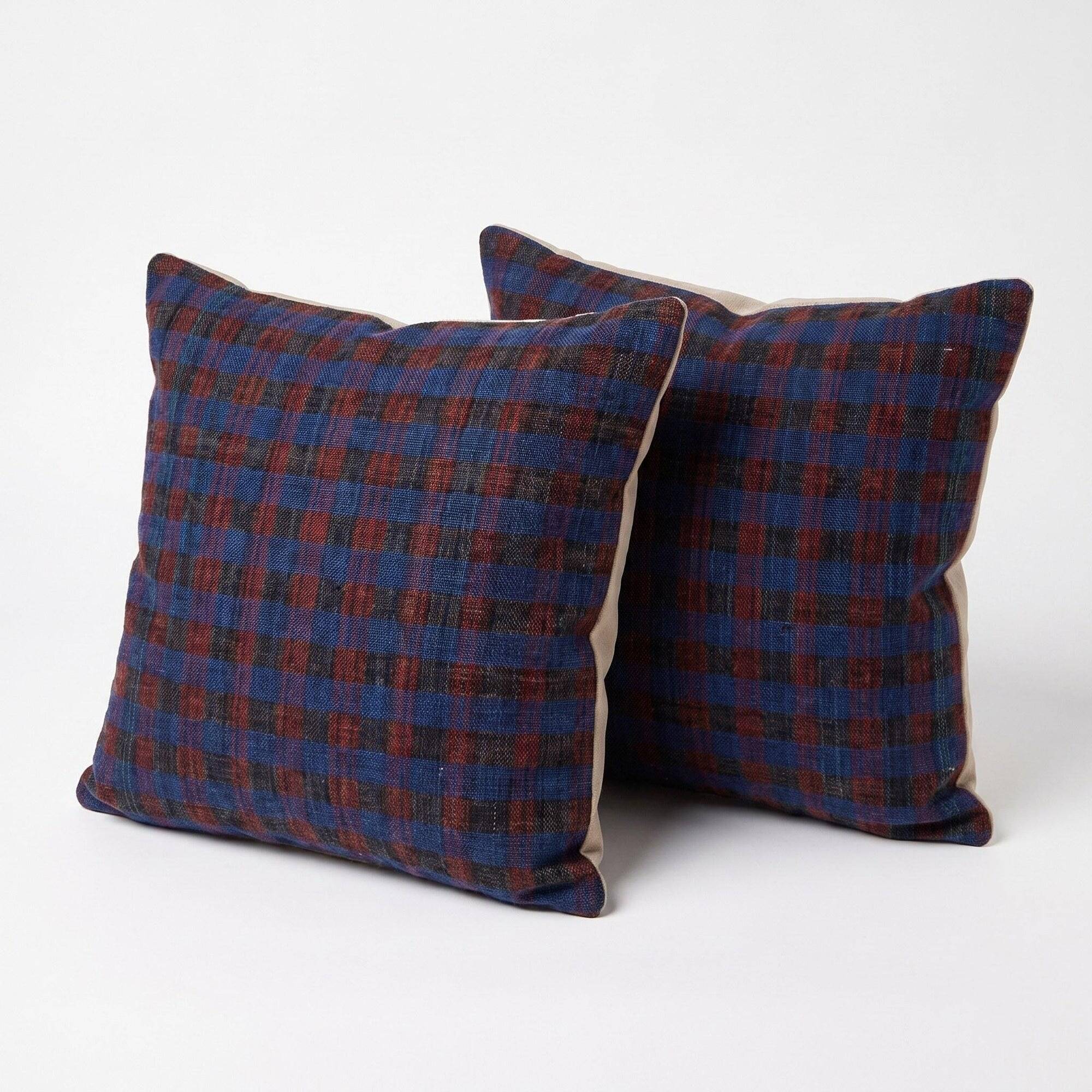 Set of 2 vintage kilim cushion covers 51x51 cm
