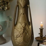 Art Nouveau Vase "Nymphs" signed Jean Garnier