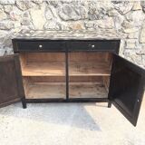 Old black buffet wood tray patina