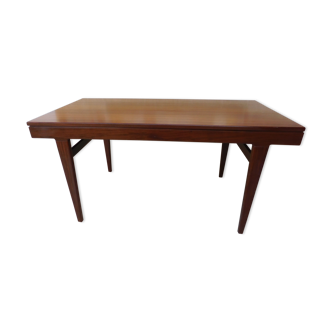 Table en teck scandinave avec rallonges