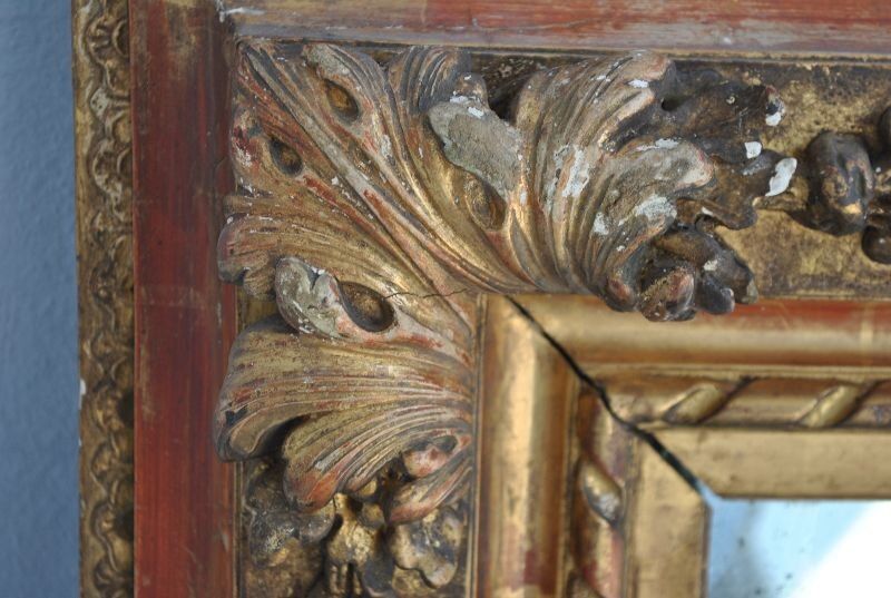 Mirror Louis XVI gilded wood ice old 109x128cm