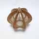 Scandinavian design pendant lampshade 70s 1970s vintage in wood and wire