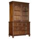19th-century Anglo-Indian colonial hardwood library on a chest of drawers.