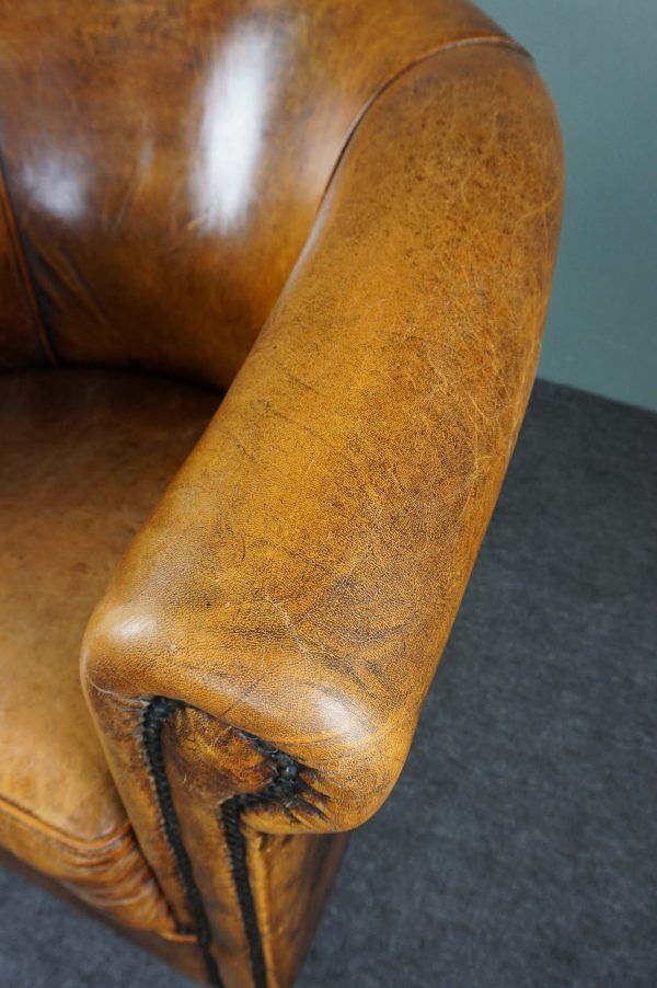 Sheep leather club chair