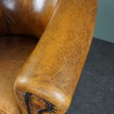 Sheep leather club chair