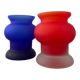 Pair of vintage frosted glass vases