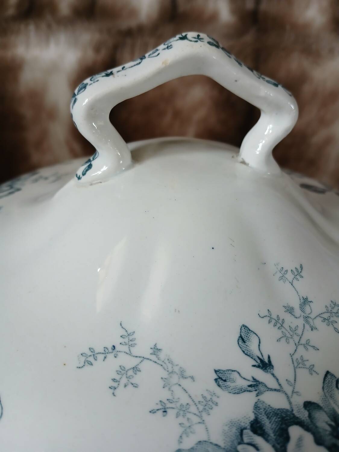 Antique soup tureen in ironstone