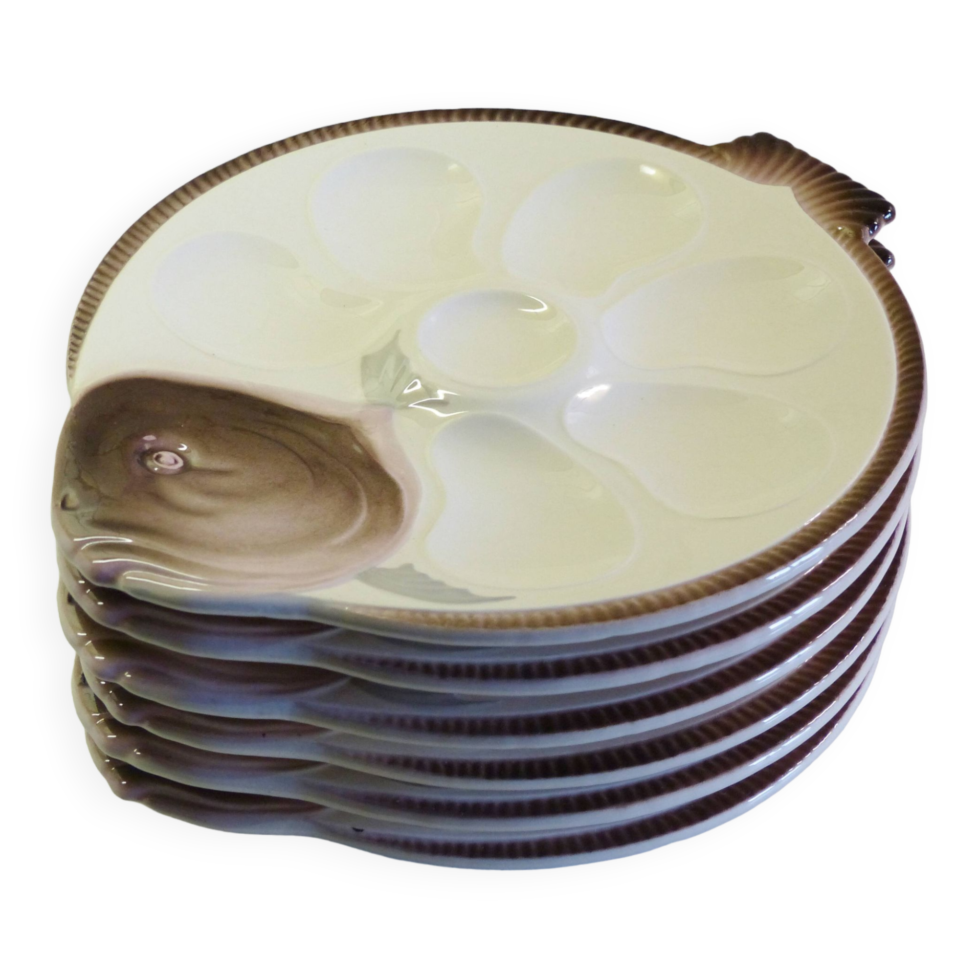 6 London oyster plates, Copenhagen model