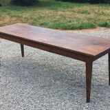 19th century farmhouse table with spindle legs, 225cm