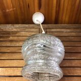 Ancienne suspension verre moulé vintage