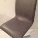 Table in white Formica, 3 chairs and 1 stool in gray leatherette