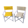 Lot of chairs director folding yellow Hugonet
