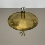Wall-Ceiling Lamp made of Unique Brass in the Style of Gino Sarfatti, Flush Mount Lighting Italy 1950s