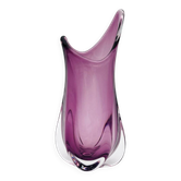 Murano Sommerso Vase Sculptural Organic Amethyst