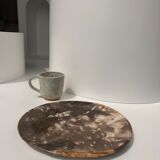 Dish in petrified wood