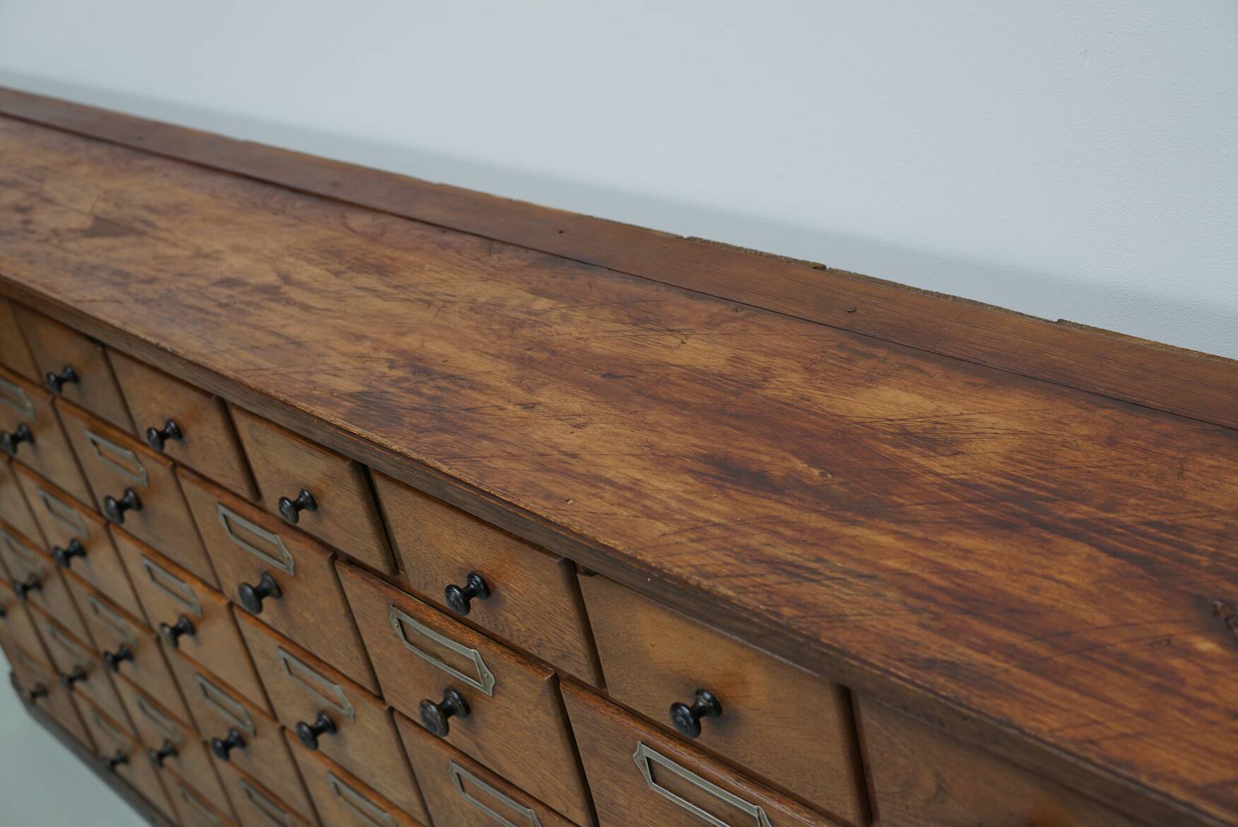 Antique Large German Oak Apothecary / Pharmacy Cabinet, 1920/1930s