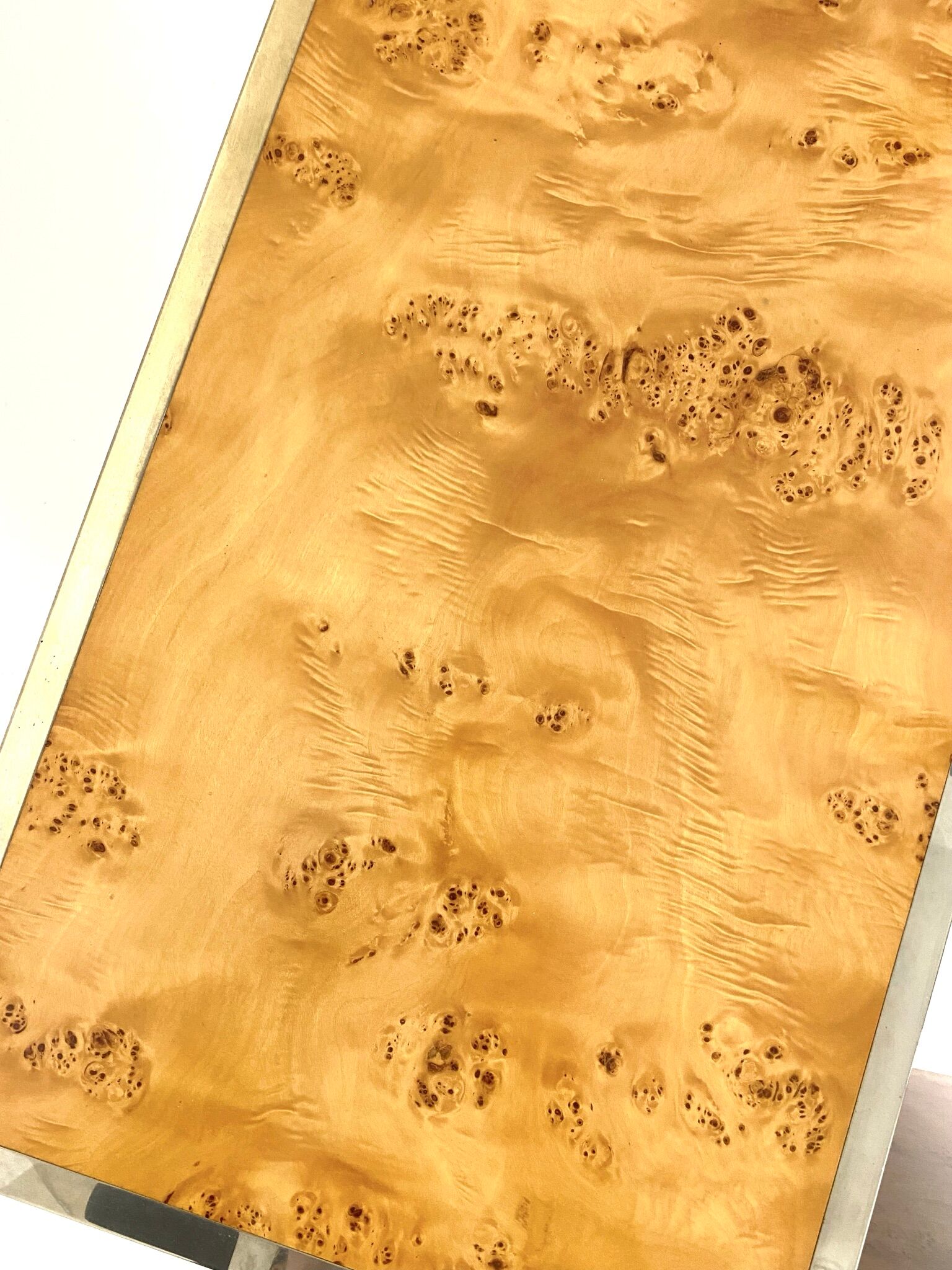 Enfilade loupe d'elm and brass 1970s