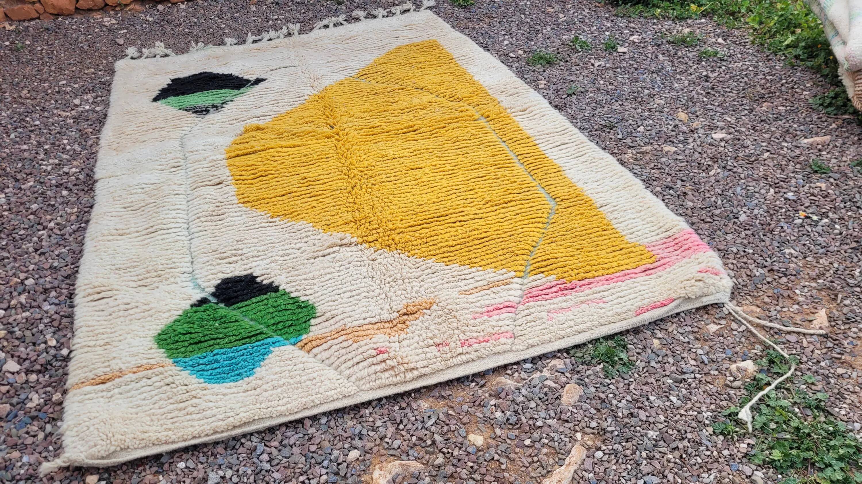 Handmade natural Berber rug 2.5x1.5 m