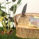 Vintage sofa 2 places rattan